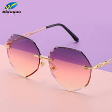 2020 New arrivals Vintage Rimless Sunglasses Women Irregular Frameless Trimming Lens Sun Glasses Women Gradient Eyewear Oculos 2024 - buy cheap