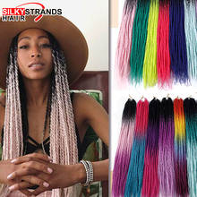 Extensão de cabelo africano torção senegalês tranças de crochê cabelo sintético fios sedosos para mulher negra 2024 - compre barato