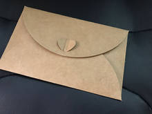 Sobre plegable de Papel kraft para tarjetas de bendición, bolsa de almacenamiento para tarjetas postales, invitaciones de boda, suministros para fiestas, 10 Uds. 2024 - compra barato