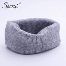 Sparsil Unisex Cashmere Knitted Ring Scarves Headband Super Elastic Double-Use Knit Mufflers Men Women Child Neck Wrap 20 Colors 2024 - buy cheap