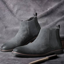 Botas de couro masculinas 40-46 marca wootten chelsea botas 2021 confortáveis fashion masculinas sapatos # kd535 2024 - compre barato