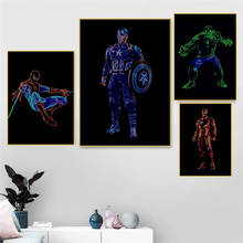 Marvel Avengers Superhero Graffiti Poster Captain America Hulk Iron Man Canvas Painting Print Wall Art Picture Room Home Decor 2024 - buy cheap