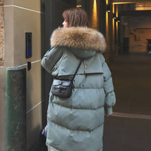 Корейская парка, зимняя куртка для женщин, хлопковое Стеганое пальто, верхняя одежда для женщин, большой размер, женский пуховик, хлопковая куртка, толстые теплые длинные парки 2024 - купить недорого