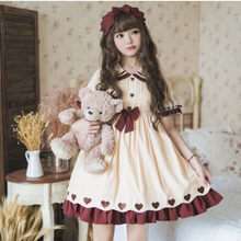 Kawaii girl gothic Japanese sweet lolita dress vintage lace bowknot peter pan collar high waist victorian dress lolita op loli 2024 - buy cheap
