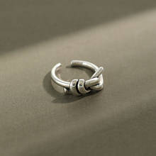 Kinel популярное минималистичное Стильное кольцо из стерлингового серебра S925 пробы, горячая Распродажа, стильное открытое широкое кольцо, модные ювелирные изделия 2024 - купить недорого