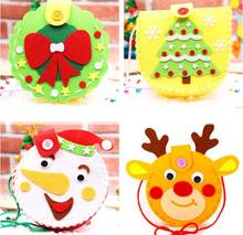20sets christmas cartoon bag cute handmade toy non-woven material crafts decoration children early education gift DIY package 2024 - buy cheap