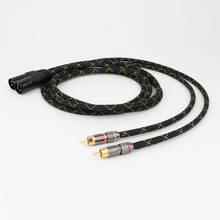 Hifi audio 5N OFC Audio RCA a XLR cable de alta gama RCA a XLR enchufe equilibrado Cable de Audio con conector chapado en oro 2024 - compra barato