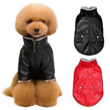 Женская куртка для собак, кожаная меховая одежда для маленьких, средних и больших собак, утепленная осенне-зимняя теплая куртка для домашних животных 2024 - купить недорого