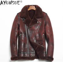 AYUNSUE Winter Jacket Men 2020 Autumn Coat Male Motorcycle Men's Clothing Real Sheepskin Leather Clothes Chaqueta Hombre LXR527 2024 - buy cheap