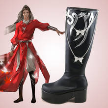 Tian guan ci fu Desperate ghost king Hua cheng Cosplay Black Long Cosplay Boots Halloween costumes Cosplay shoes Free Shipping 2024 - buy cheap