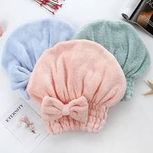 Gorro de ducha suave de secado rápido para mujer, Toalla de baño de secado rápido con corales de terciopelo, superabsorbente, 1 unidad 2024 - compra barato