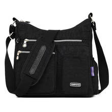 Fashion Women Nylon Shoulder Bags Multi Zipper Pocket  Messenger Bags Waterproof Crossbody Bag Top-handle Satchel Handbag Tote 2024 - buy cheap