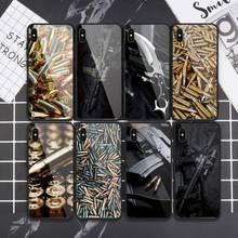 Bullets Rifle Gun Weapon Phone Case Tempered glass For iphone 6 6S 7 8 plus X XS XR 11 12 mini PRO MAX 2024 - buy cheap