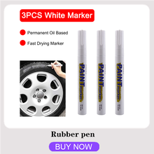 SALE 3pcs Car White Tyre Paint Marker Pens Waterproof Permanent Pen Fit For Car Motorcycle Tyre Tread Rubber Oil Based Drop ship 2024 - buy cheap