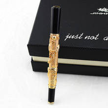 Jinhao Metal luxury Rollerball Pen with Ink Refill, Oriental Dragon Ballpoint pen Golden Noble Collection Gift Pen 2024 - buy cheap