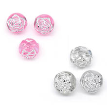 DoreenBeads Acrylic Spacer Beads Flower For Jewelry DIY Findings Colorful Silver Color Flower Beads For Earrings Necklace Charms 2024 - buy cheap