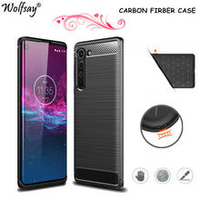 Carbon Fiber Cover For Motorola Edge Case Bumper Shockproof Soft Silicone Phone Cover For Motorola Edge Case For Moto Edge Case 2024 - buy cheap