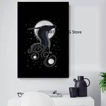 Darkstalker asas de fogo cartaz pintura da parede arte da lona imagem da parede gráfico para sala estar quarto decorativo 2024 - compre barato