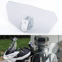 Motorcycle Universal Adjustable Risen Clear Windshield Fit for Honda Yamaha Suzuki Kawasaki BMW Ducati 2024 - buy cheap