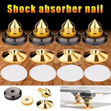 1 Set Gold Speaker Spike Floor Discs Stand Foot Cone Isolation Spikes Shock Pin Nails And Pads Accessories Dropshipping 2024 - buy cheap