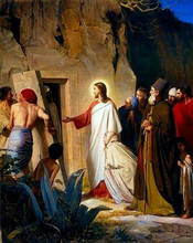 100%hand-painted stunning oil painting on canvas "Raising of Lazarus by Jesus" 2024 - buy cheap