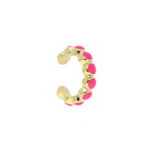 european France style Sparkling Ear Cuff Single small dot Ear Cuff 1pcs rainbow color enamel Ear Cuff Gold Women Jewelry 2024 - buy cheap