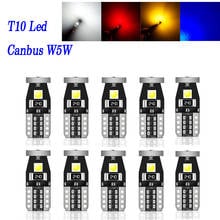 ZTZPE-bombillas Led Canbus W5W de 12v T10, lámpara de señal blanca 194 6500K, luz de lectura de cúpula para matrícula de coche, luces interiores, 10 Uds., 12v 2024 - compra barato