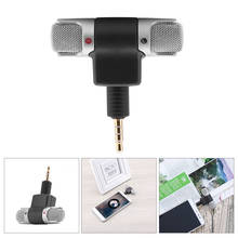 Mini micrófono estéreo con conector de 3,5mm para grabar teléfono móvil, micrófono para entrevista en estudio, teléfono inteligente, IPhone 2024 - compra barato