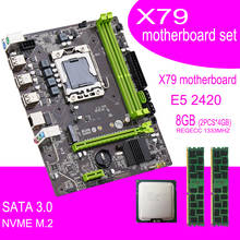 Qiyida X79 motherboard Set with Xeon LGA 1356 E5 2420 Cpu 2pcs x 4GB = 8GB 1333MHz pc3 10600R DDR3 ECC REG Memory Ram 2024 - buy cheap