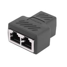 1 to 2 Ways Network Ethernet Head Lan Cable Female Joiner Coupler RJ45 Extender Plug Network Connector Splitter 2024 - buy cheap