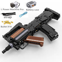 Arma elétrica para montar, arma de blocos de montar, brinquedo criativo militar para crianças 2024 - compre barato