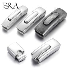 Stainless Steel Bayonet Clasp Hole 10*5mm Curved Leather Cord Clasps Pushlock Snap Buckle Bracelet Jewelry Making DIY Supplies 2024 - buy cheap