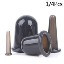 1/4pc Black Silicone Anti Cellulite Cup Vacuum Massage Suction Cups Body Massage For Face Manual Suction Cup Cupping Therapy Kit 2024 - buy cheap