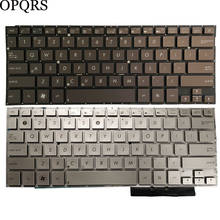 Nuevo teclado de EE. UU. Para portátil Asus UX31 UX31A UX31LA UX31E plateado/marrón sin retroiluminación/marco 2024 - compra barato