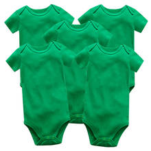 Bodysuit bebê recém-nascido bebês bebes roupas de manga curta algodão impressão infantil roupas 1 pçs 0-24 meses 5 peças/lote 2024 - compre barato