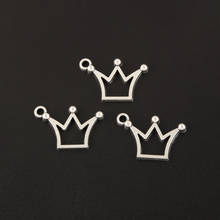 50pcs Silver Color Mini Hollow Princess Crown Charms Prince Pendant DIY Handmade Craft Jewelry Making Findings 2024 - buy cheap