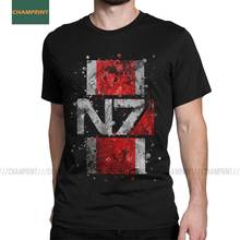 Mass Effect-Camiseta de algodón puro para hombre, camisa de manga corta con estampado de Garrus Commander, biowear, Wrex, Mordin, para regalo, N7 2024 - compra barato