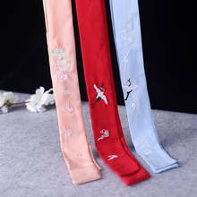 Древний Стиль повязка на голову для китайской одежды хан женские аксессуары для волос бандо вышитый бант в старинном стиле, повязка на голову, повязка для волос 2024 - купить недорого