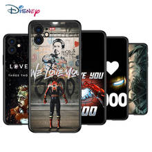 Funda de silicona para teléfono Apple, carcasa de color negro de Iron Man I Love You 3000, para IPhone 12 Mini 11 Pro XS MAX XR X 8 7 6S 6 Plus 5S SE 2024 - compra barato