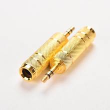 2PCS Stereo 3.5mm Audio Jack Male TO 6.35mm Female Jack Plug Adapter Gold Plated Audio MIC Microphone Cable Adapter Converter 2024 - buy cheap
