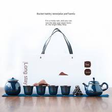 Креативный чайный горшок с сухим пейзажем, чайный горшок, керамический горшок с четырьмя чашками кунг-фу, чайная Подарочная коробка, чайный горшок, набор чайных церемоний, чайный набор 2024 - купить недорого