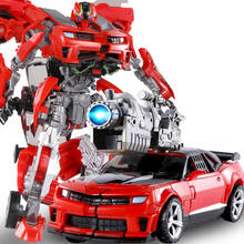 WEIJIANG New Red 20CM Transformation 5 Movie Toys Anime Alloy Action Figures Cool Robot Car aircraft Model Classic Kid boy Toy 2024 - buy cheap