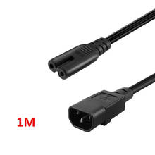 3.3FT IEC 3P Plug to 2P Kettle Female Power Extension Cable C14-C7 PC to Monitor 1M ,1 pcs 2024 - buy cheap