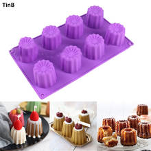 8 Hole Round Flower Shape Silicone Mould Cake Decorating Tools Bakeware Pan Form For Soap Mousse Cake Mold Baking Pastry Tools 2024 - buy cheap