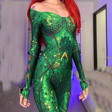 3D print green sex Women Long Sleeve  Jumpsuit Sexy Elastic Leggings Stage Costume Singer Birthday Party Rompers 2024 - buy cheap