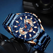 Curren-relógio de pulso de aço inoxidável, relógio de quartzo com cronógrafo para homens, de marca luxuosa 2024 - compre barato