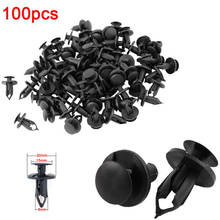 Remaches de empuje para parachoques de puerta de coche Toyota, Clips de sujeción de 8mm, agujero negro, cubierta de guardabarros, embellecedor, Clips de sujeción, 100 Uds. 2024 - compra barato