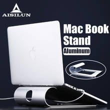 Suporte de alumínio para laptop, acessório de montagem com base de resfriamento para notebooks macbook air pro retina 11 12 13 15 2024 - compre barato