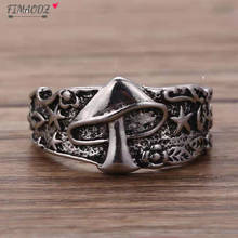 Кольцо FIMAODZ, Винтажное кольцо в стиле хип-хоп, с рисунком гриба, звезды, цветка, кольца для мужчин и женщин 2024 - купить недорого