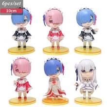 6 pçs/set Anime Periférico Re: a vida Em UM Mundo Diferente De Zero Hot Figuras de Ação Modelo Coleção Toy Desktop Decoração Boneca Dom 2024 - compre barato